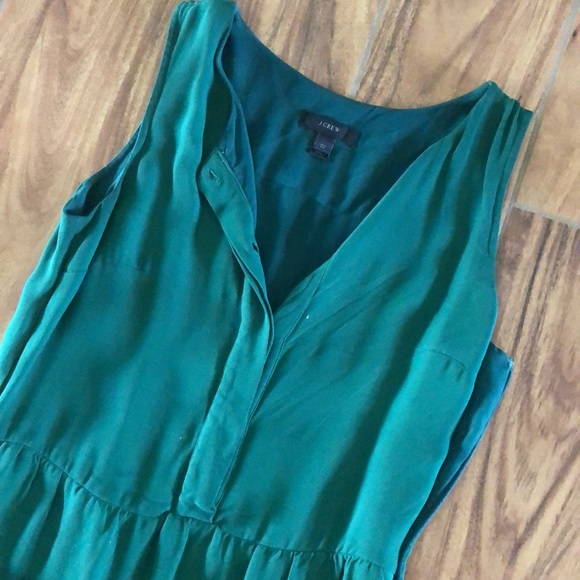 J. Crew 00 green button-front dress with pockets! - Picture 2 of 5